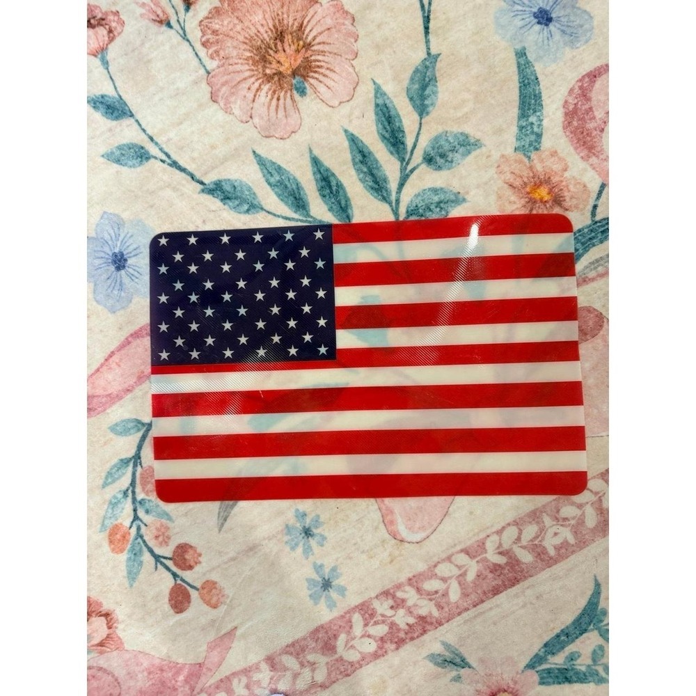 90's teacher Vintage American flag laminated decor
